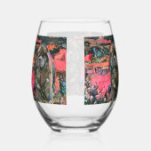 マギー黒いチャウステレスワイングラス ステムなしワイングラス (右)