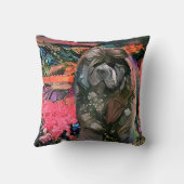 マギー黒いチャウ枕 – サイズとファブリックを選択 クッション (裏面)