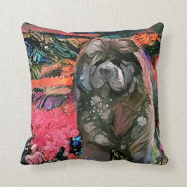 マギー黒いチャウ枕 – サイズとファブリックを選択 クッション