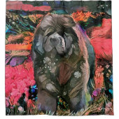 マギー黒いチャウ – シャワーカーテンまたはディスプレイ シャワーカーテン (正面)