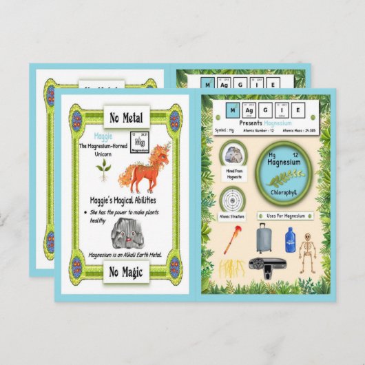 マギー – マグネシウムホルンユニコーンゲームカード ポストカード (正面/裏面)