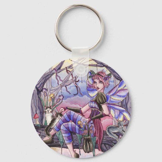マギー – Fairy and Cat Keychain キーホルダー (正面)