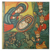 マギ出生クリスマスパーチメントの崇拝 タイル (正面)