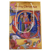 マギ出生クリスマスパーチメントの崇拝 ミディアムペーパーバッグ (正面)