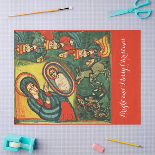 マギ崇拝，初期の出生クリスマス 薄葉紙 (クラフト)