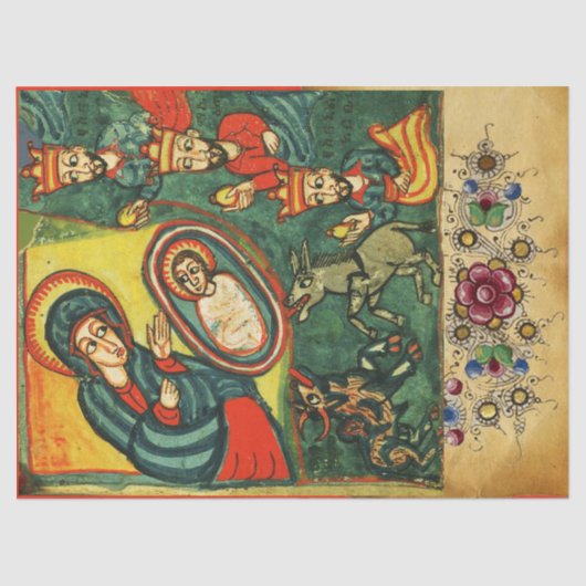 マギ崇拝，初期の出生教区 薄葉紙 (正面)