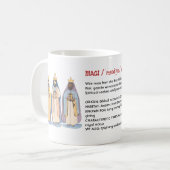 マギ族、三人の賢者エピファニーの贈り物、クリスチャン コーヒーマグカップ (正面左)