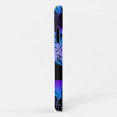 マクアモンステラハワイアンストライプのブレンドパープル Case-Mate iPhoneケース (裏面/右)