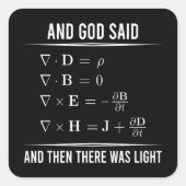 マクウェルズ方程式マックスウェル・マックスウェルの数学1BK1 スクエアシール (正面)