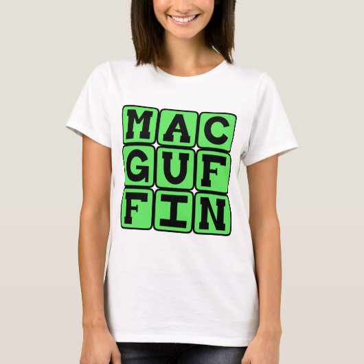 マクガフィン、文学的なフェイクアウト Tシャツ (正面)