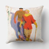 マククレランド・バークレイのスノーシューズを履く夫婦 クッション (裏面)