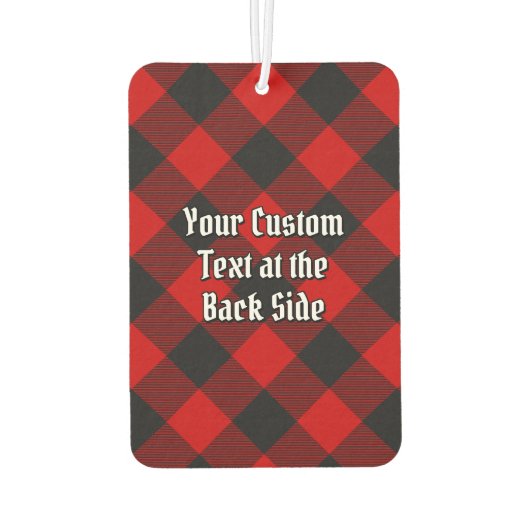 マクグレゴールクレストオーバーロブロイタータンチェックエアーフレッシュナー カーエアーフレッシュナー (裏面)