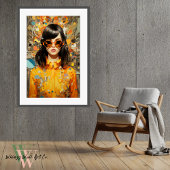 マクシマはっきりしたリスカラフルト女性ポートレート ポスター