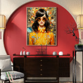 マクシマはっきりしたリスカラフルト女性ポートレート ポスター