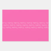 マクシマメリーリストの明るいピンクと白 ラッピングペーパーシート (正面2)