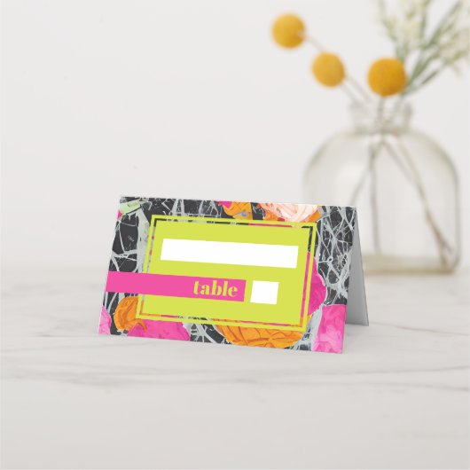 マクシマモダンリストのマルリ結婚ーフローラ プレイスカード (正面)