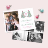 マクシマモダンリストのモノグラム写真コラージクリスマス シーズンカード