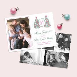 マクシマモダンリストのモノグラム写真コラージクリスマス シーズンカード