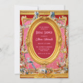 マクシマリストのマリー・アントワネット ロココ調の豪華なブライズシャワー 招待状 (正面)