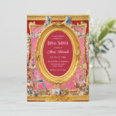 マクシマリストのマリー・アントワネット ロココ調の豪華なブライズシャワー 招待状 (スタンド正面)
