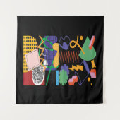 マクシマリストアートインスパイアデザイン タペストリー (正面(横))