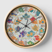 マクシマリストキッチンデコーティータイムカスタムコテージ 壁時計 (正面)