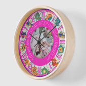 マクシマリストキッチンデコールヒッピー写真ANYイベント 壁時計 (傾斜)