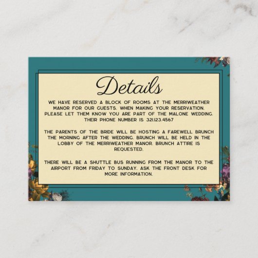 マクシマリストジュエル結婚トの詳細カード エンクロージャーカード (正面)