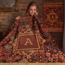 マクシマリストデコモノグラムのーヴィンテージラグ模様