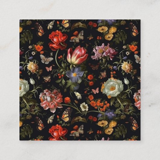 マクシマリストバロックフローラ スクエア名刺 (裏面)