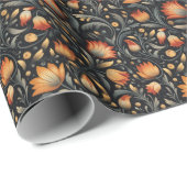 マクシマリストフォークアートアンティークフローラ植物学 ラッピングペーパー (ロールコーナー)
