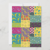 マクシマリストフローラキルトボホスタイル結婚ズ 招待状 (裏面)