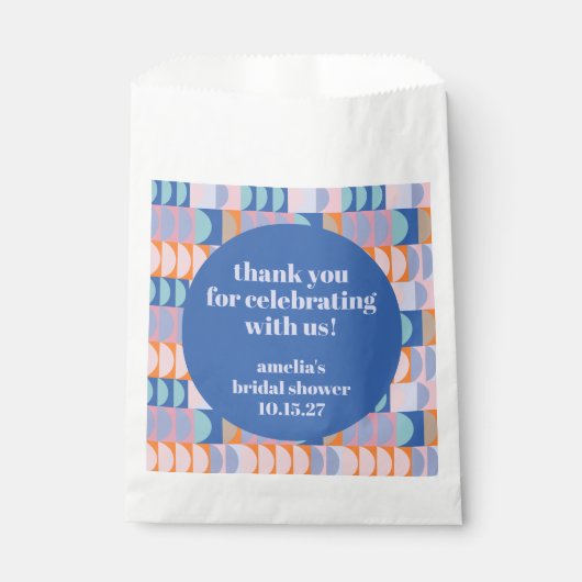 マクシマリストブルーパープルカスタムブライダルシャワー感謝してい フェイバーバッグ (正面)