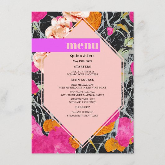 マクシマリストモダンフローラ結婚ズ メニュー (正面)