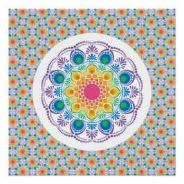 マクシマリストレインボーフローラ噴水アールデコファン ポスター