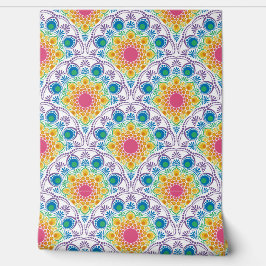 マクシマリストレインボーフローラ噴水アールデコ 壁紙