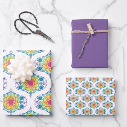 マクシマリストレインボーフローラ噴水70sオギー ラッピングペーパーシート (正面)