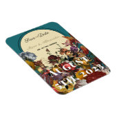 マクシマリスト宝石トーンウェディング日付を保存 マグネット (右側)