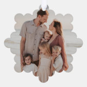 マクシマリスト幾何学金ゴールドクリスマスフォト オーナメントカード (裏面)