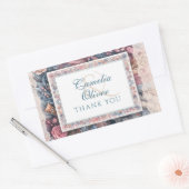 マクシマリスト結婚式の引き出物ギフトヴィンテージフローラ 長方形シール (封筒)