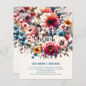 マクシマリスト結婚式招待状フローラテーマ金ゴールド (正面/裏面)