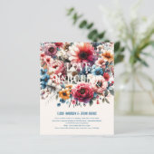 マクシマリスト結婚式招待状フローラテーマ金ゴールド (スタンド正面)