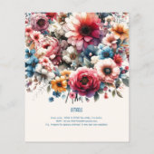 マクシマリスト結婚式招待状フローラテーマ金ゴールド (裏面)