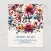 マクシマリスト結婚式招待状フローラテーマ金ゴールド (正面)