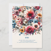 マクシマリスト結婚式招待状フローラテーマ金ゴールド 招待状 (裏面)