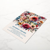 マクシマリスト結婚式招待状フローラテーマ金ゴールド 箔招待状 (回転した状態)