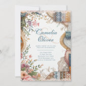 マクシマリスト結婚式招待状忙し装飾品 招待状 (正面)