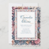 マクシマリスト結婚式招待状忙し装飾品 招待状 (正面)