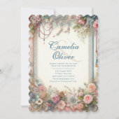 マクシマリスト結婚式招待状忙し装飾品 招待状 (正面)