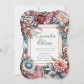 マクシマリスト結婚式招待状忙し装飾品 招待状 (正面)